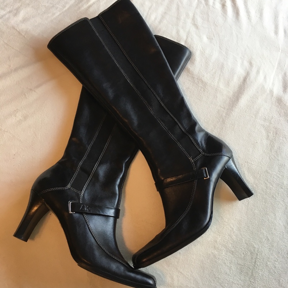 Anne Klein Boots Leather Black